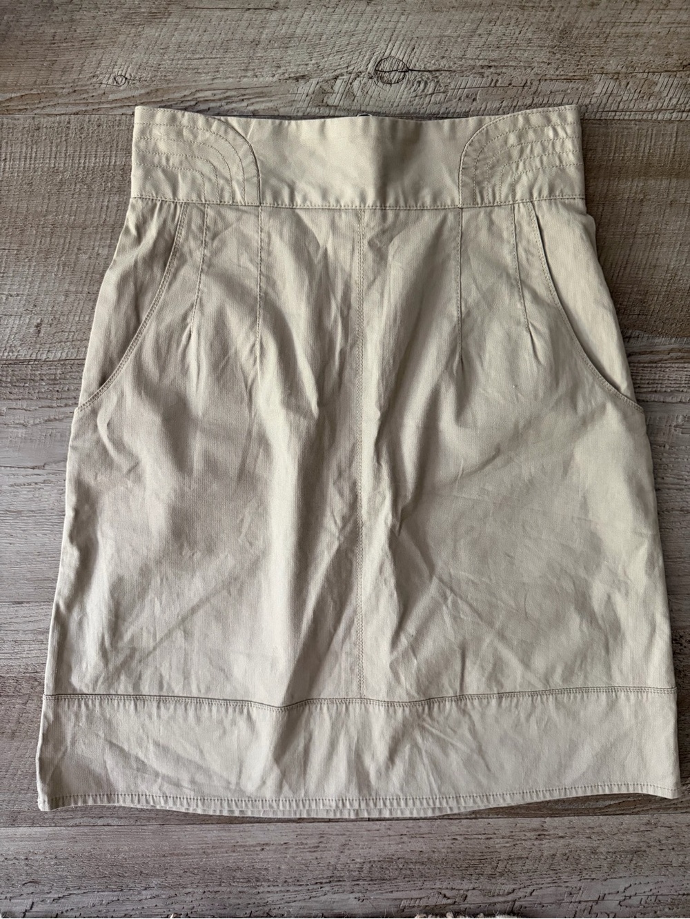 Nanette Lepore Cream Pencil Skirt